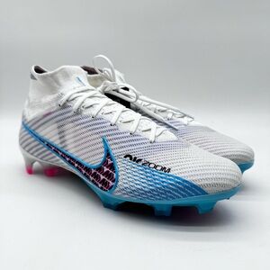 Nike Zoom Mercurial Superfly 9 Elite Fg P White-Blue-Pink Sz 9.5 [FD0241-146]